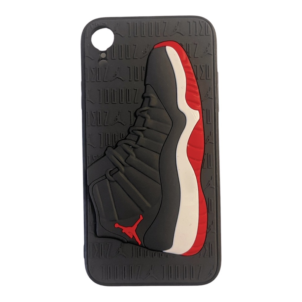 ♠️3D Air Jordan Retro 11 Bred themed iPhone XR case♠️